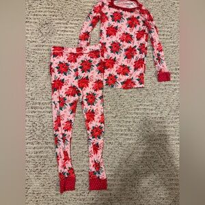 Ruffle Butts Kids Pajama Set - Red and Green Floral